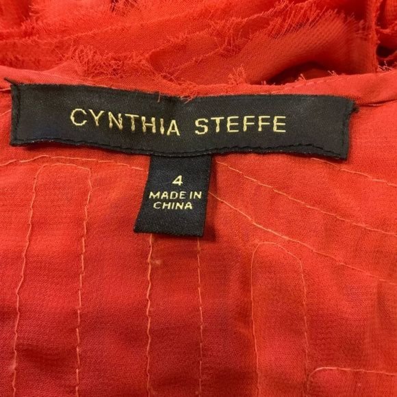 Cynthia Steffe Sleeveless Raw Textured Blouse Sz 4 - Picture 8 of 11